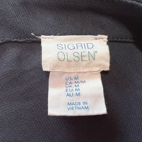 Sigrid Olsen Modal Blend Wide Leg Jumpsuit Romper Rayon Blend Size Medium Blue - Picture 4 of 14